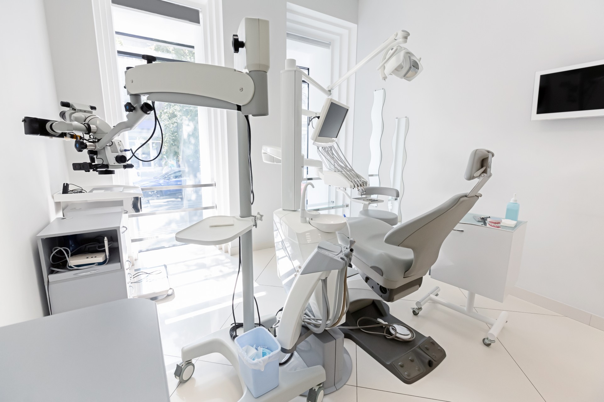 New white modern dental clinic office interior
